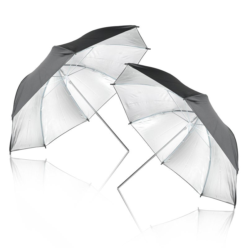 EMART 33 inch Reflective Photography Umbrella,Studio Camera Photographic Props with Adjustable Light Stand,Flash Diffuser for Speedlight(4 Pack) - Image 3